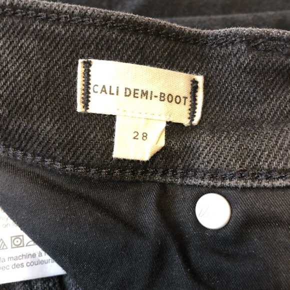 Madewell Cali Demi-Boot Cut Jeans in Starkey Black Wash Size 28 - Picture 12 of 14